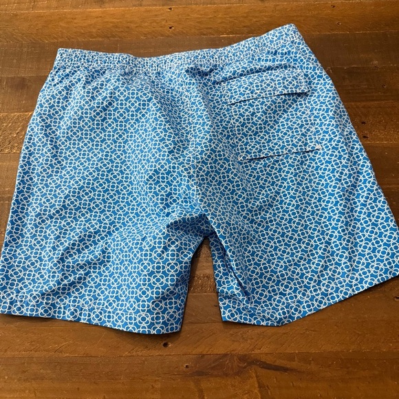 Psycho Bunny Blue Patterned Men's Swim Shorts - Picture 7 of 8